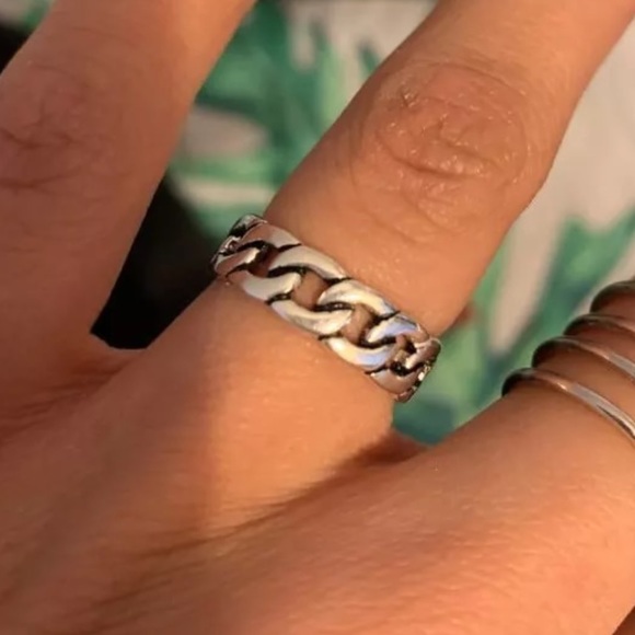 NEW 925 Sterling Silver ring boho adjustable size - Picture 5 of 7